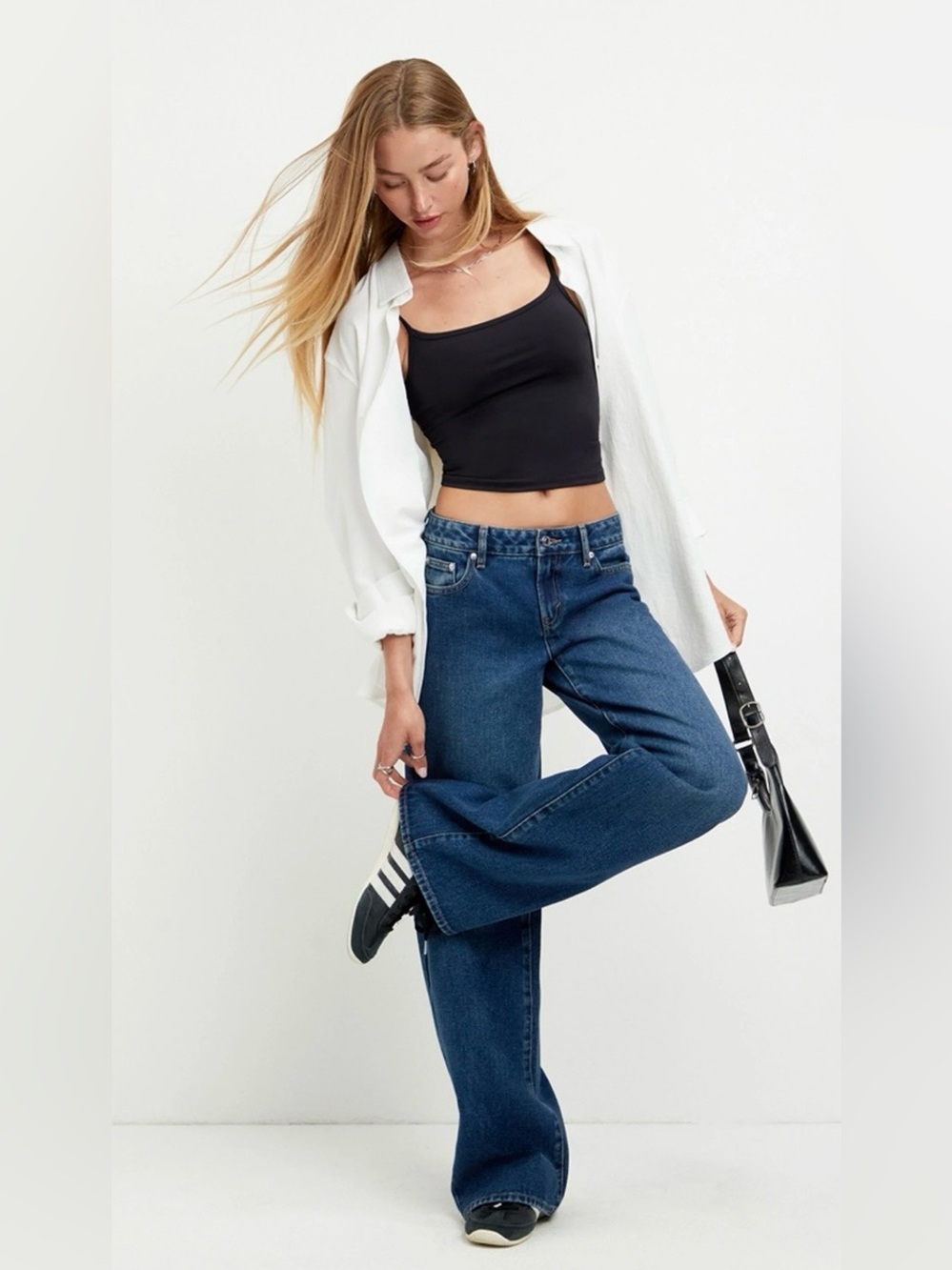 Pacsun Casey Low Rise Baggy Jeans Dark Indigo Wash